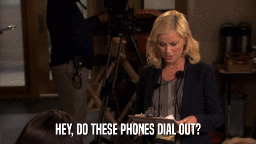 HEY, DO THESE PHONES DIAL OUT?  