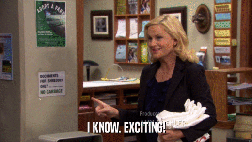 I KNOW. EXCITING!  