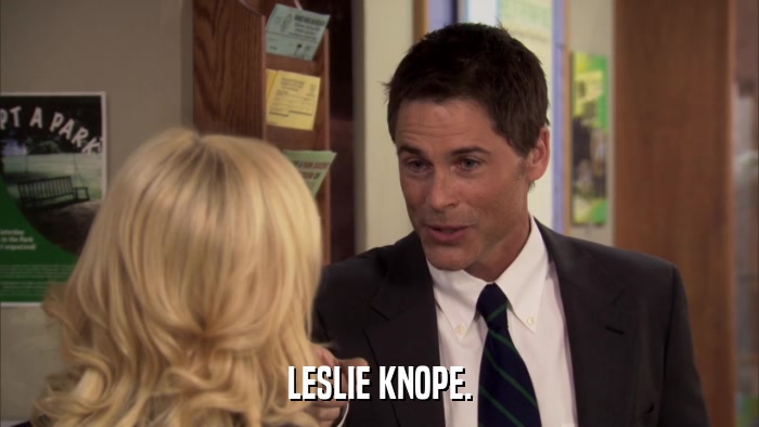 LESLIE KNOPE.  