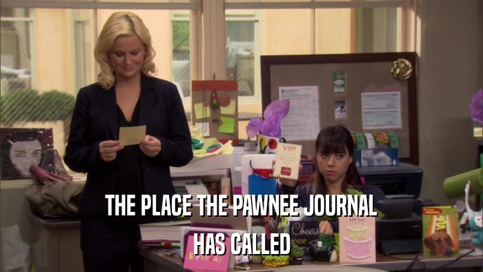 THE PLACE THE PAWNEE JOURNAL HAS CALLED 