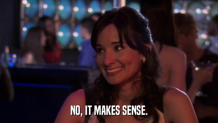 NO, IT MAKES SENSE.  