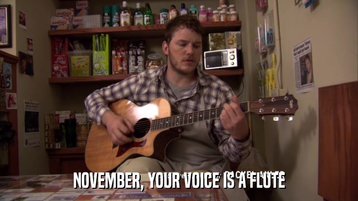 NOVEMBER, YOUR VOICE IS A FLUTE  