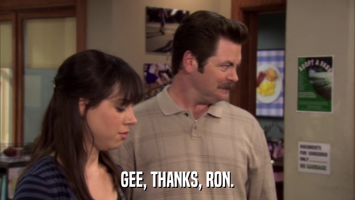 GEE, THANKS, RON.  