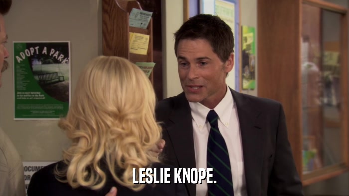 LESLIE KNOPE.  
