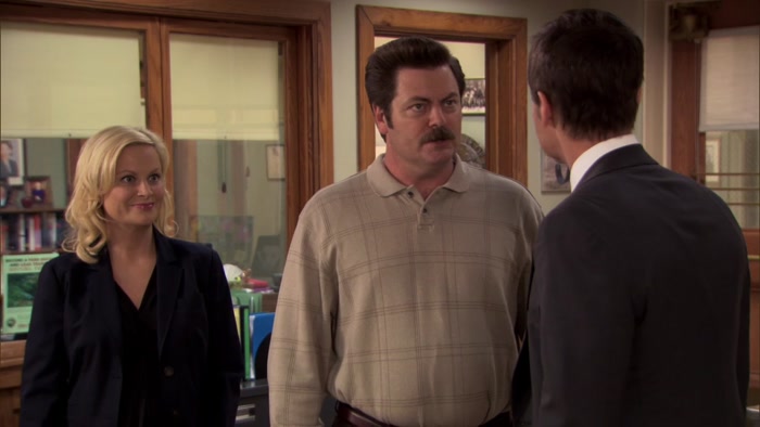 HELLO, GENTS. RON SWANSON. 