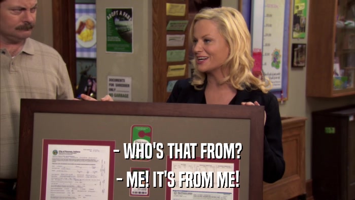- WHO'S THAT FROM? - ME! IT'S FROM ME! 