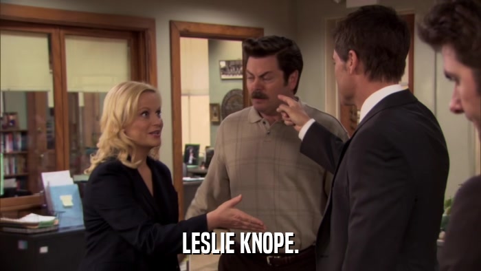 LESLIE KNOPE.  