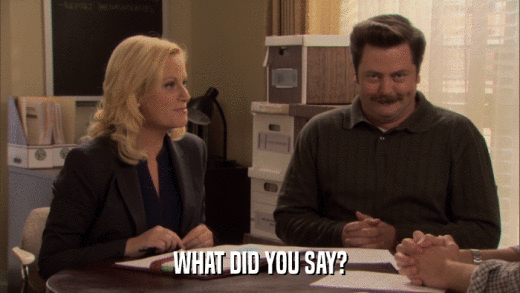WHAT DID YOU SAY?  