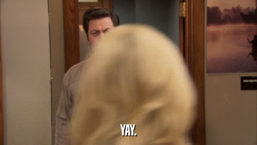 YAY.  