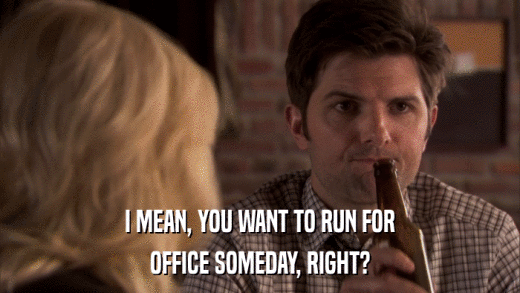 I MEAN, YOU WANT TO RUN FOR OFFICE SOMEDAY, RIGHT? 