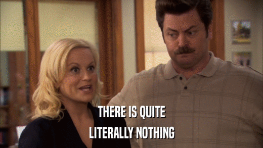 THERE IS QUITE LITERALLY NOTHING 