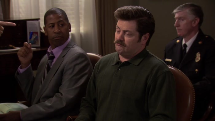 AND RON SWANSON IS THE LOCOMOTIVE. 