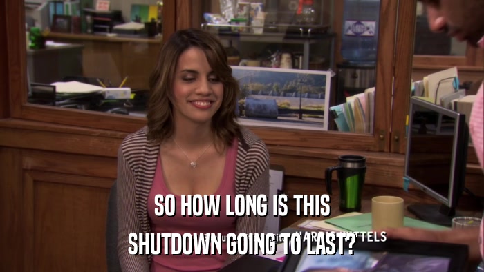 SO HOW LONG IS THIS SHUTDOWN GOING TO LAST? 