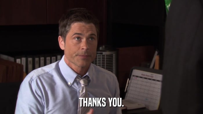 THANKS YOU.  