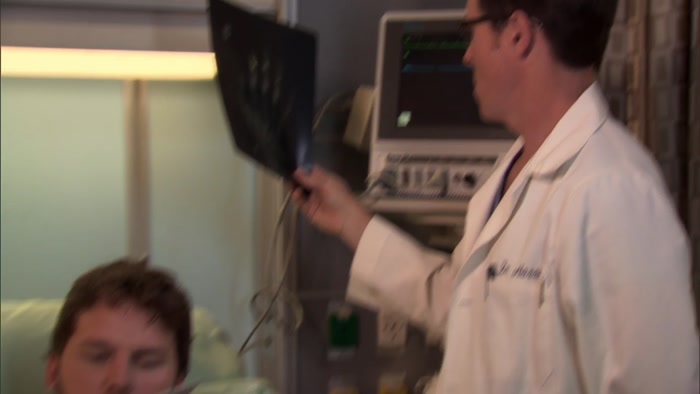 YOU HAVE TWO BROKEN BONES IN YOUR RIGHT ARM, AND FOUR IN YOUR HAND. 