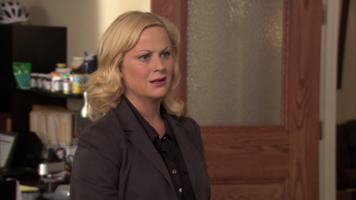 AND FRANKLY, YOU'RE NOT EVEN SUPPOSED TO BE IN THE BUILDING, LESLIE. 