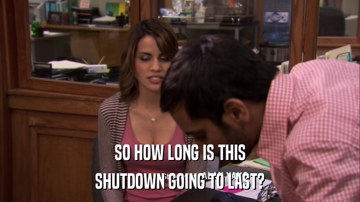 SO HOW LONG IS THIS SHUTDOWN GOING TO LAST? 