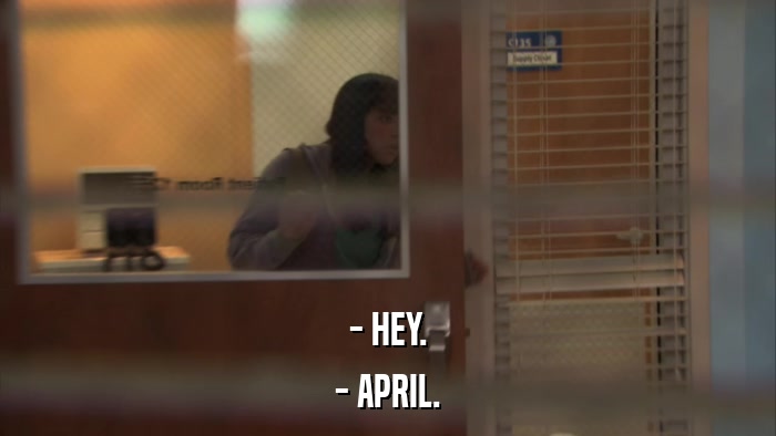 - HEY. - APRIL. 