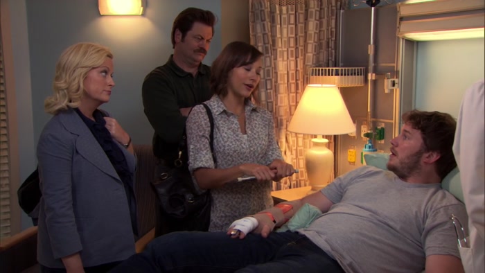 YOU HAVE TWO BROKEN BONES IN YOUR RIGHT ARM, AND FOUR IN YOUR HAND. 