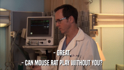 - GREAT. - CAN MOUSE RAT PLAY WITHOUT YOU? 