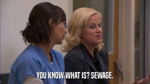 YOU KNOW WHAT IS? SEWAGE.  
