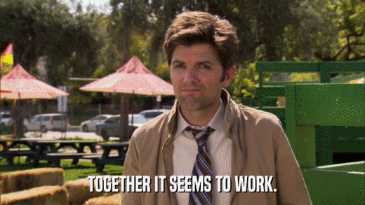 TOGETHER IT SEEMS TO WORK.  