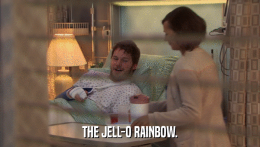 THE JELL-O RAINBOW.  
