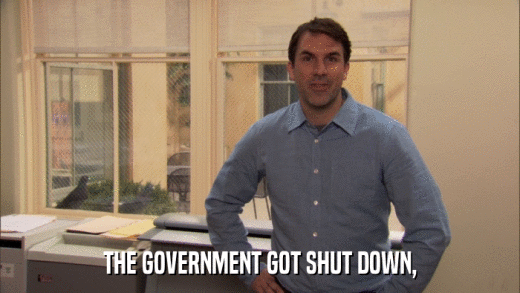 THE GOVERNMENT GOT SHUT DOWN,  