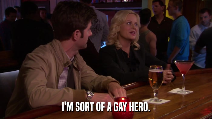 I'M SORT OF A GAY HERO.  