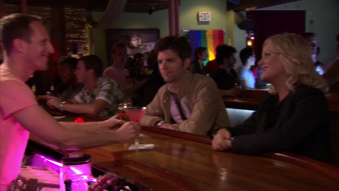- ON THE HOUSE, LESLIE. - THANK YOU. 