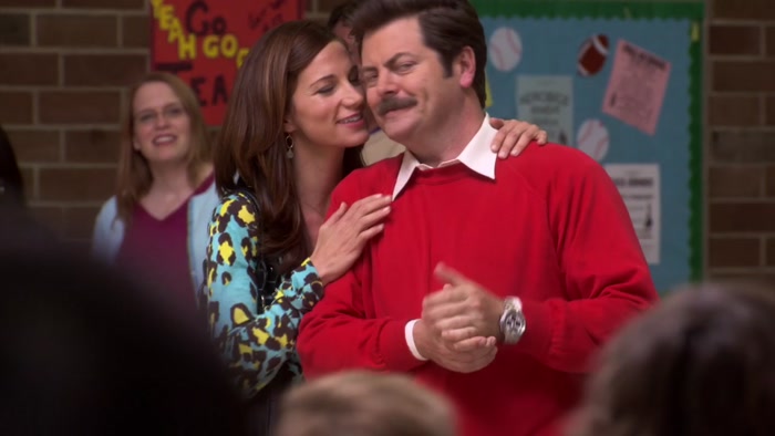 YES, RON SWANSON IS DATING MY EX-WIFE, WENDY. 