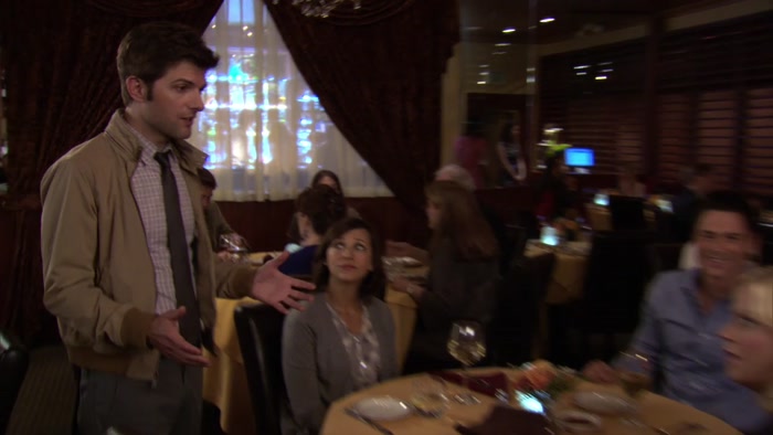 AND HEY, LESLIE IS JOINING YOU ON THIS WONDERFULLY ROMANTIC OCCASION. 