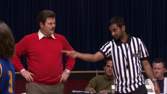 SO, THAT MEANS ANDY'S TEAM THROWS THE BALL FROM THE STRIPEY THING. LET'S GO! 