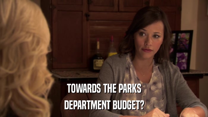 TOWARDS THE PARKS DEPARTMENT BUDGET? 