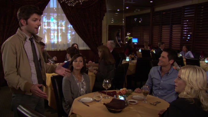 AND HEY, LESLIE IS JOINING YOU ON THIS WONDERFULLY ROMANTIC OCCASION. 