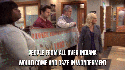 PEOPLE FROM ALL OVER INDIANA WOULD COME AND GAZE IN WONDERMENT 