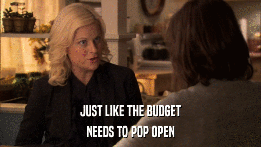 JUST LIKE THE BUDGET NEEDS TO POP OPEN 
