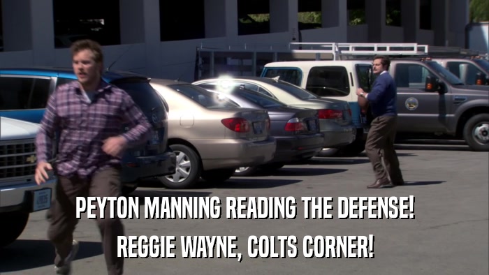 PEYTON MANNING READING THE DEFENSE! REGGIE WAYNE, COLTS CORNER! 