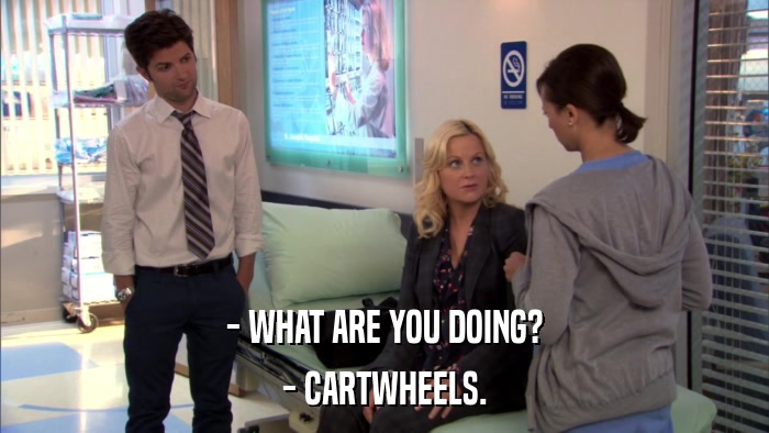 - WHAT ARE YOU DOING? - CARTWHEELS. 