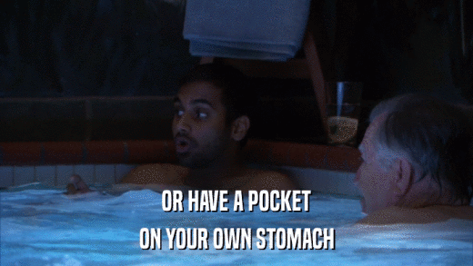 OR HAVE A POCKET ON YOUR OWN STOMACH 