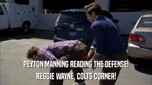 PEYTON MANNING READING THE DEFENSE! REGGIE WAYNE, COLTS CORNER! 