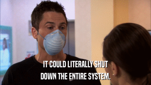 IT COULD LITERALLY SHUT DOWN THE ENTIRE SYSTEM. 