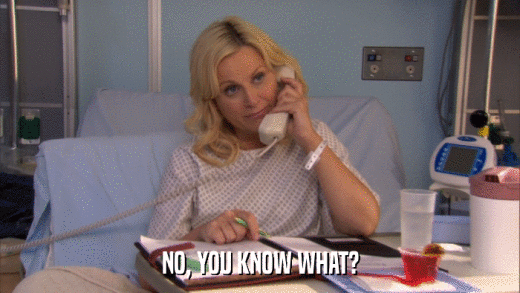 NO, YOU KNOW WHAT?  