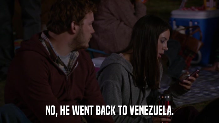 NO, HE WENT BACK TO VENEZUELA.  