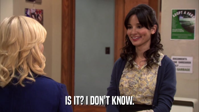 IS IT? I DON'T KNOW.  