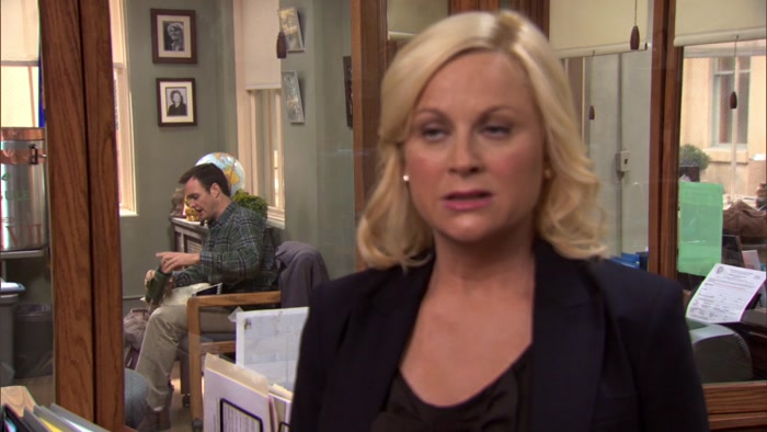 HEY, LESLIE, I'M MAKING SOME SLEEPYTIME TEA. DO YOU WANT ANY? 