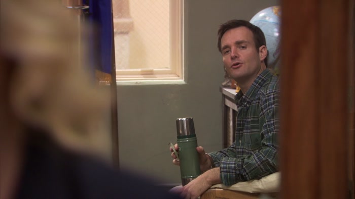 HEY, LESLIE, I'M MAKING SOME SLEEPYTIME TEA. DO YOU WANT ANY? 