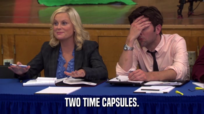 TWO TIME CAPSULES.  