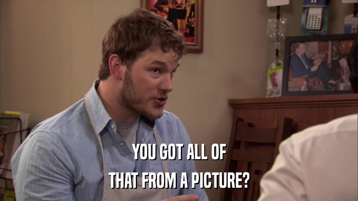 YOU GOT ALL OF THAT FROM A PICTURE? 