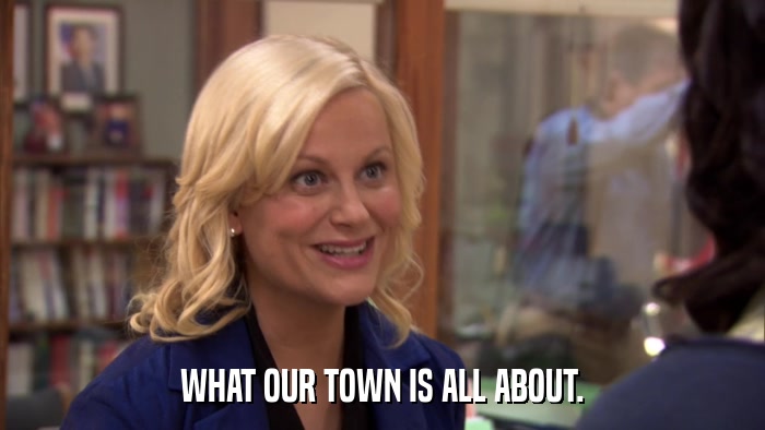 WHAT OUR TOWN IS ALL ABOUT.  
